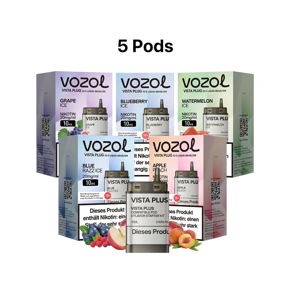 VOZOL Vista Plug EZ Pod 5er-Pack – 5 Pods nach Wahl